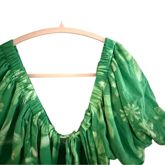 Free People Green & White Floral Sundress, NWT, Size M, Retail $128! - Picture 6 of 9